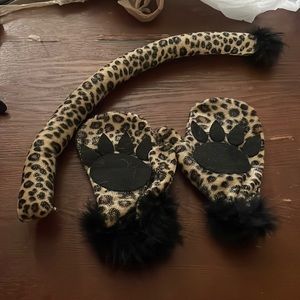 Cheetah ears, mittens and tail